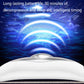 White sleep aid device with oval sensor window, resting on cushion