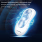 White micro-current sleep aid device with oval sensor window and blue light effect