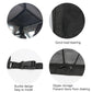 Black car ceiling net bag with buckle straps and zipper storage pocket