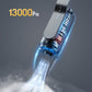 Wireless handheld car vacuum cleaner with strong suction airflow and UV light at nozzle.