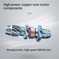 Wireless handheld car vacuum cleaner motor assembly with copper-core components illustration.