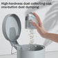Wireless handheld car vacuum cleaner with removable dust-collecting cup and one-button emptying.