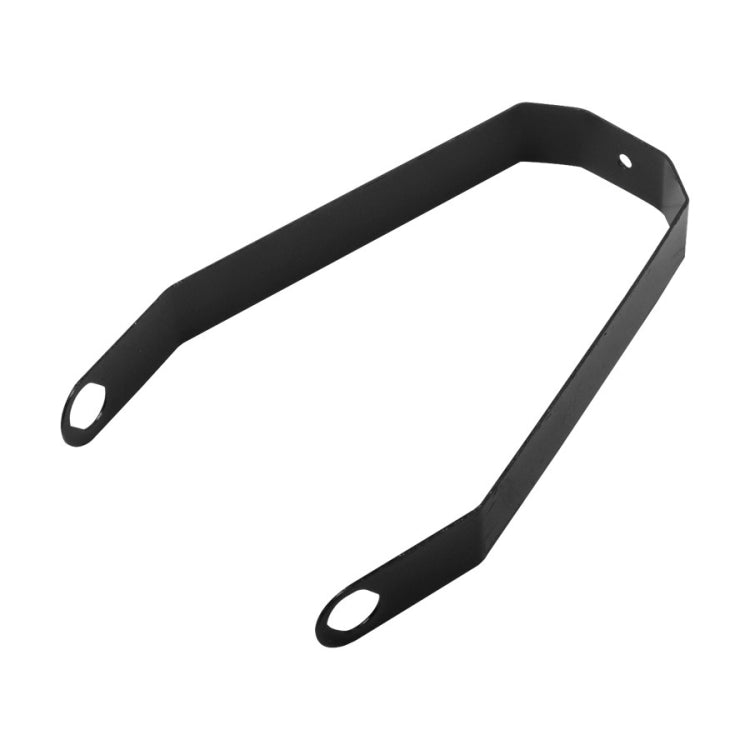Electric scooter rear mudguard bracket, black metal strap with two mounting holes