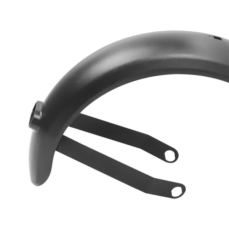 Electric scooter rear mudguard bracket, dark gray metal strap with two mounting holes
