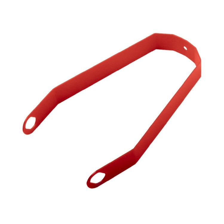 Electric scooter rear mudguard bracket, red metal strap with two mounting holes