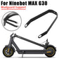Electric scooter rear mudguard bracket shown on a scooter frame, black metal strap