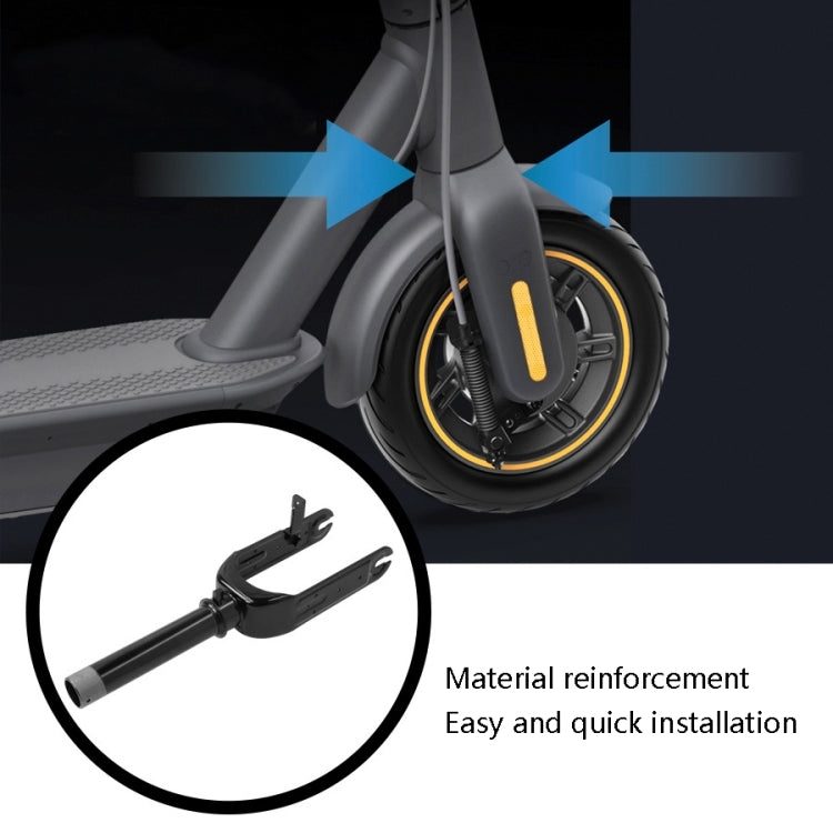 Front wheel fork area insert with mounting plate, black accessory for scooter