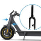 Scooter front fork replacement with installation mount and bracket, black metal