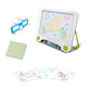 3D luminous drawing board with neon ocean animals outline, green side buttons