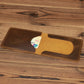 Brown leather driving license holder with ID card and tan ID window pocket
