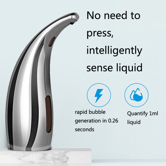 Automatic foam soap dispenser with blue light indicator on dark sensor panel