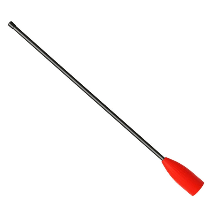Golf training posture corrector stick with red rubber head on black shaft