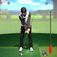 Golf training posture corrector stick with red head and black shaft