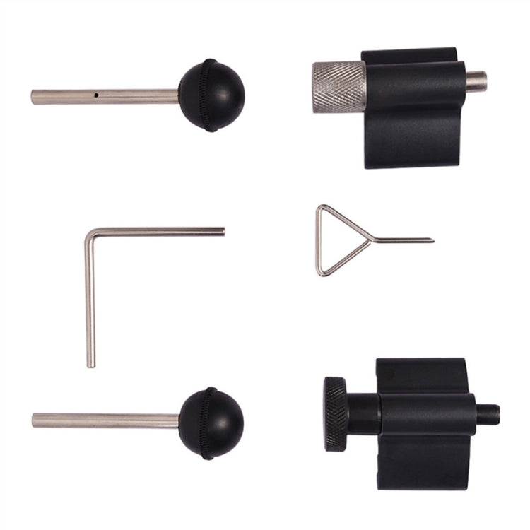 Engine camshaft timing tool set, black and silver pin and holder pieces (6 pcs)
