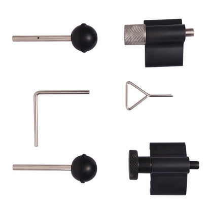 Engine camshaft timing tool set, black and silver pin and holder pieces (6 pcs)