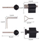 Camshaft timing tool set, black holders with silver rods and U/triangle alignment bars