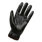 Black winter riding gloves with plush cuff and textured palm