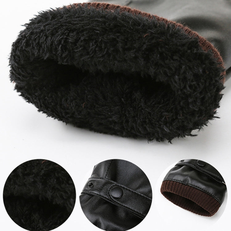 Plush lining fabric for black winter gloves; close-up and cuff detail