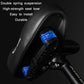 Bike saddle with double-spring shock suspension and textured leather-like cover