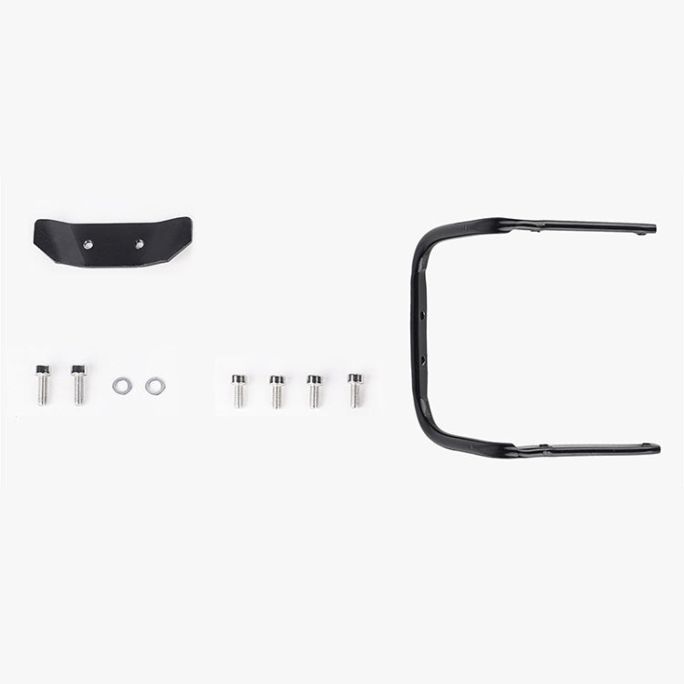Black tail bag stabilizer frame and mounting hardware bolts with washers