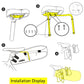 Installation diagram for bicycle tail bag stabilizer bracket parts