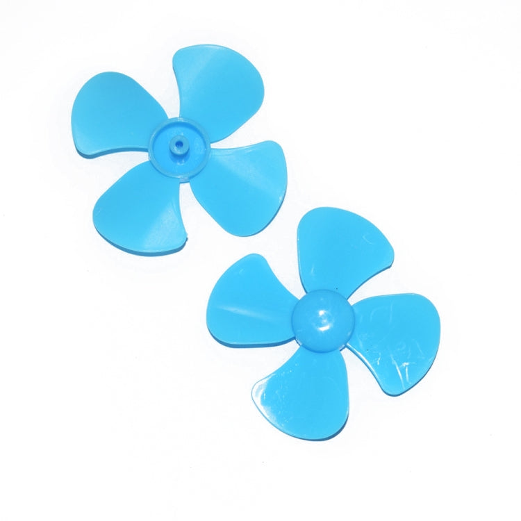 Two blue four-blade propellers with round central hubs
