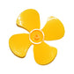 Yellow four-blade propeller with clear center hub