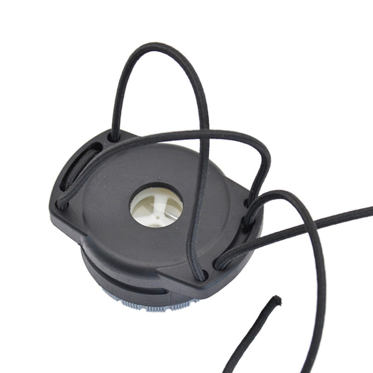 Diving compass base with attached loop handle and elastic cord lines