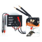Mini portable battery spot welder kit with welding pen, cables, and tool detail inset