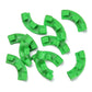 Green U-shaped plant training clips, scattered view