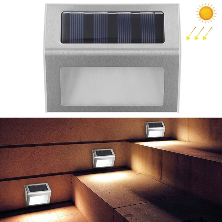Rectangular stainless solar stair LED wall lights with bright step lighting glow