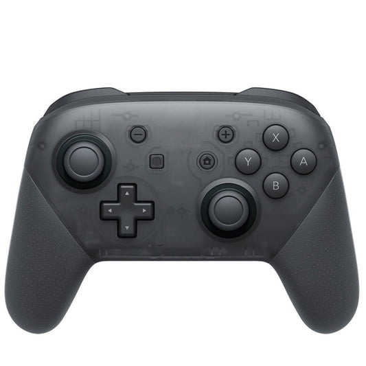 Black wireless gamepad with two joysticks, D-pad, ABXY buttons and shoulder triggers.
