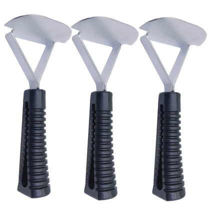 3-pack tire repair tire scraper tools with triangular metal heads and ribbed rubber grips