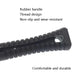 Ribbed rubber tire scraper handle with comfort grip and hole near the end
