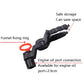 Black oil funnel clamp with orange funnel ring and translucent tube