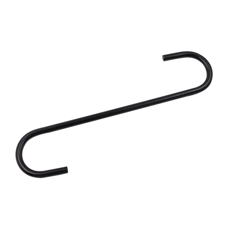 Black S-shaped hanging hook for brake pump cylinder, one-piece metal loop