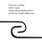 Close-up of black S-type brake hook, smooth metal finish and curved ends