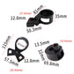 Black multifunction screw wrench tool with multiple socket and prong ends