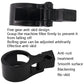 Black wrench tool with textured grip band and clamp-style prongs