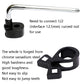 Black 1/2 drive wrench adapter head with curved rod interface