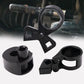 Black wrench tool mounted on a threaded rod with rotating socket head