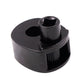Black socket wrench head with rounded housing and inner drive opening