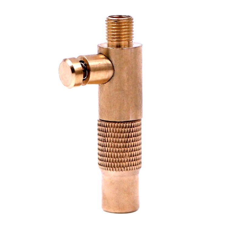Brass air pump quick connector with threaded joint and mesh grip tube