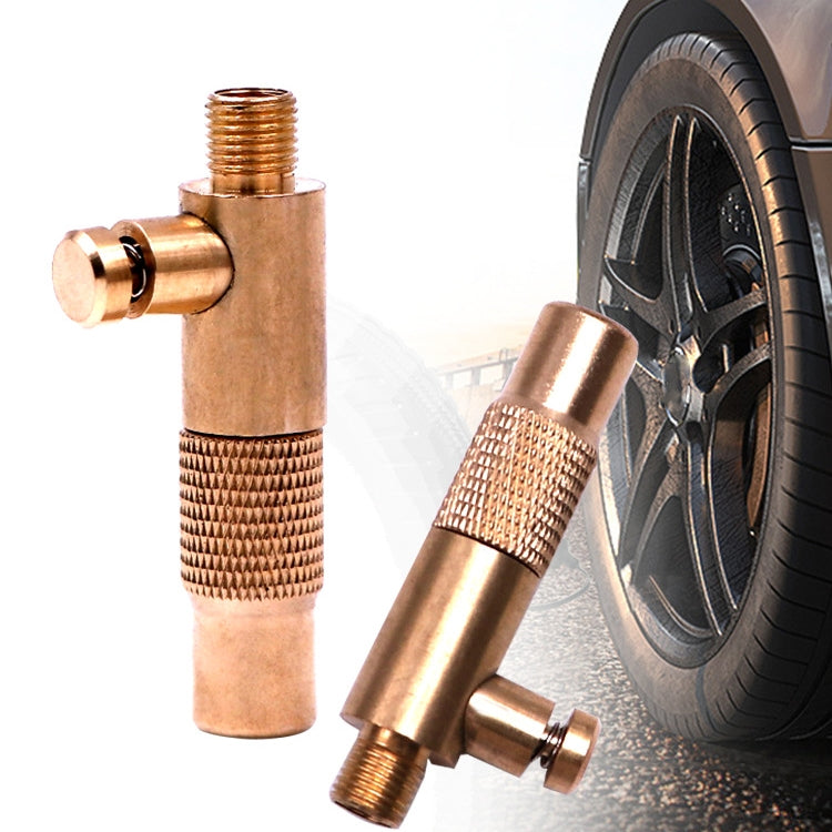 Brass air pump extension connector pair with threaded joints and mesh sleeves