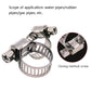 Stainless steel hose clamp with screw closure and perforated tightening band
