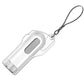 White safety hammer window breaker keychain with lanyard loop and metal striking head