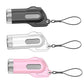 Safety hammer window breaker keychain set in black, white, and pink with lanyard loops