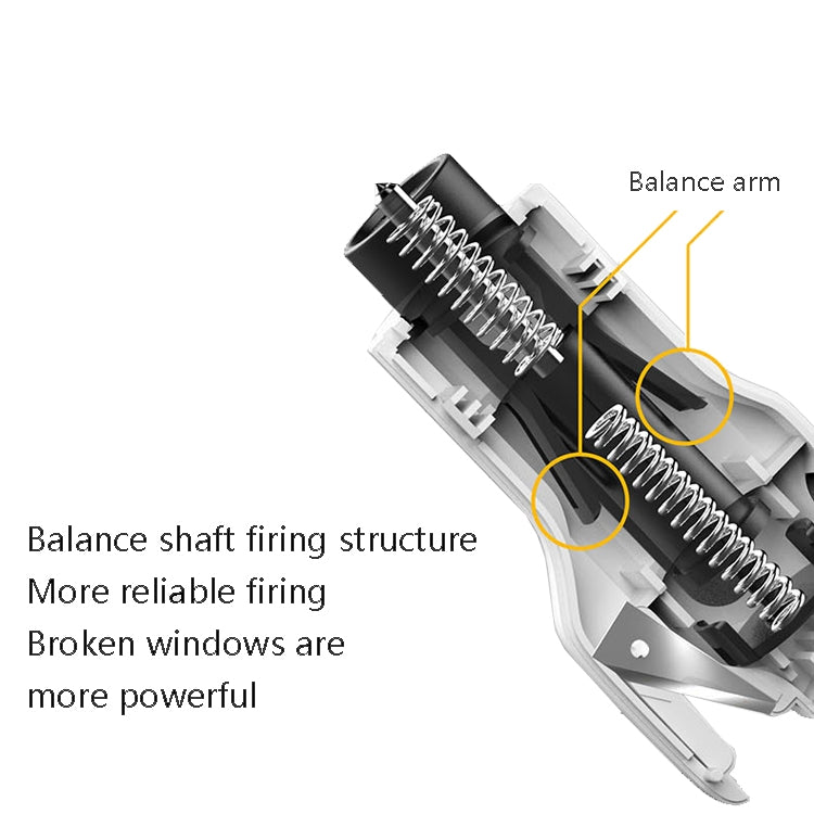 Safety hammer internal spring and balance structure diagram with firing components