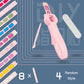 Pink nail sticker machine toy with colorful nail sticker strip designs
