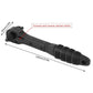 Black drill chuck key wrench with textured grip and ratchet-style end